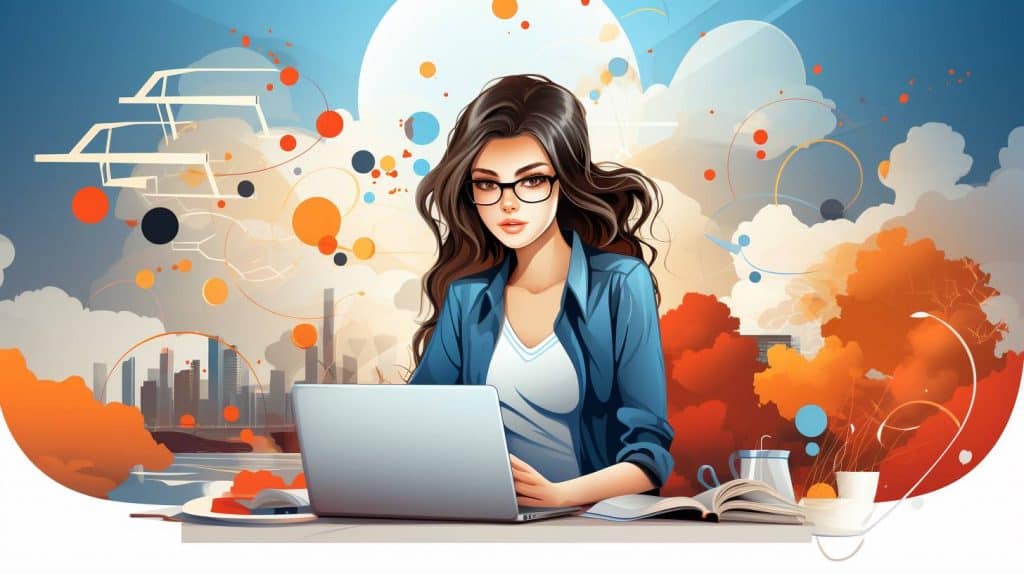 Digital marketer working on keyword research